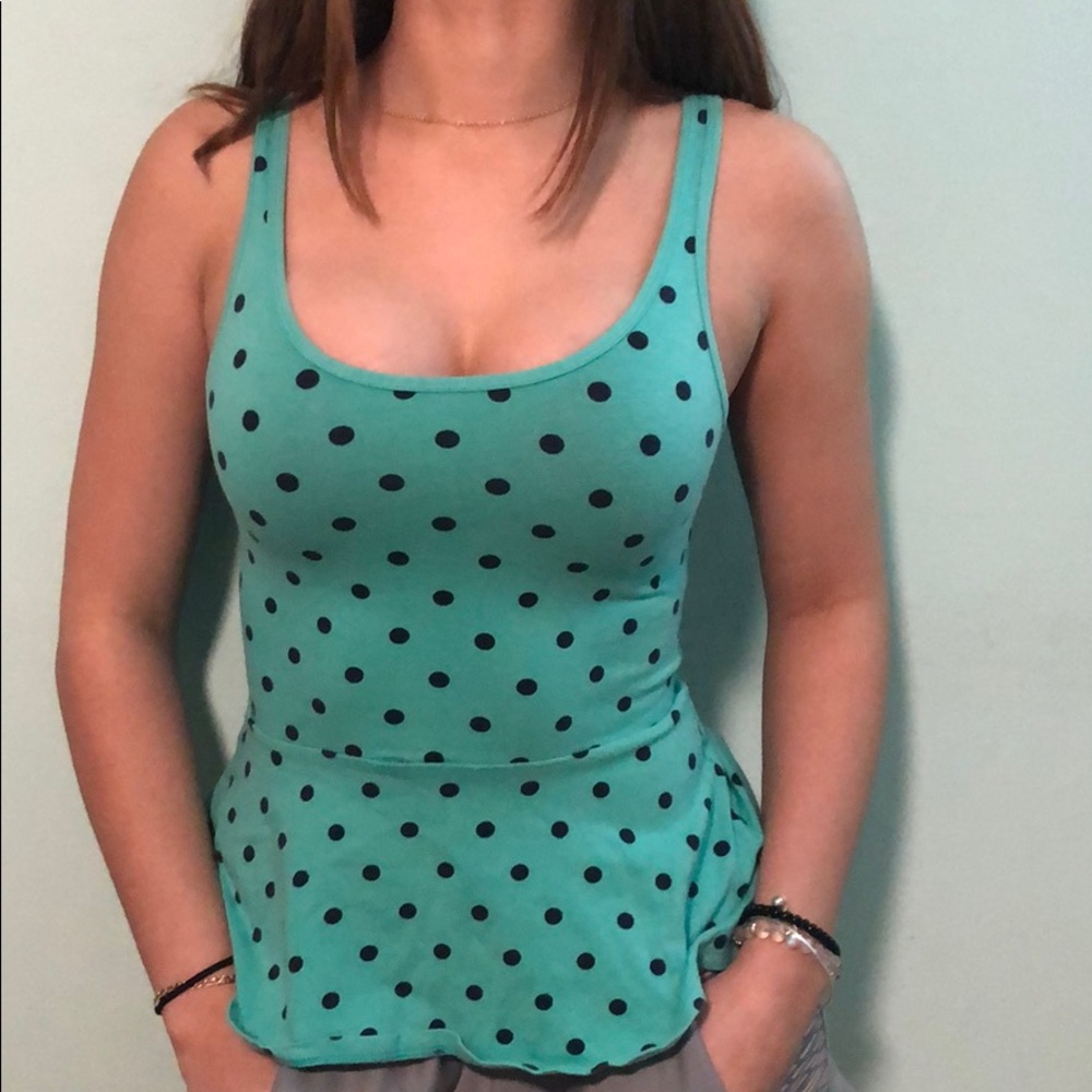 Polka-dotted Flared top